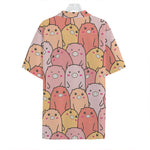 Cute Cartoon Pig Pattern Print Hawaiian Shirt