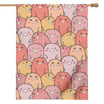 Cute Cartoon Pig Pattern Print House Flag