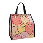 Cute Cartoon Pig Pattern Print Insulated Lunch Tote