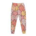 Cute Cartoon Pig Pattern Print Jogger Pants