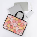 Cute Cartoon Pig Pattern Print Laptop Sleeve With Handle
