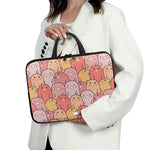 Cute Cartoon Pig Pattern Print Laptop Sleeve With Handle