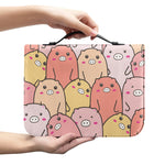 Cute Cartoon Pig Pattern Print Leather Bible Cover
