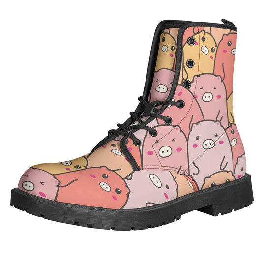 Cute Cartoon Pig Pattern Print Backpack