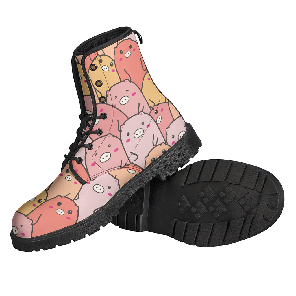 Cute Cartoon Pig Pattern Print Backpack