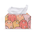 Cute Cartoon Pig Pattern Print Leather Tissue Box Cover