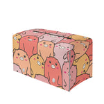Cute Cartoon Pig Pattern Print Leather Tissue Box Cover
