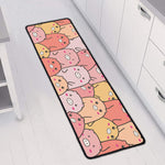 Cute Cartoon Pig Pattern Print Long Kitchen Mat