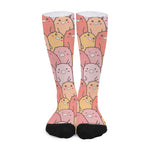 Cute Cartoon Pig Pattern Print Long Socks