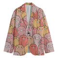 Cute Cartoon Pig Pattern Print Men's Blazer