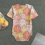 Cute Cartoon Pig Pattern Print Men's Bodysuit