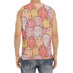 Cute Cartoon Pig Pattern Print Men's Fitness Tank Top
