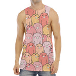 Cute Cartoon Pig Pattern Print Men's Muscle Tank Top