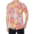 Cute Cartoon Pig Pattern Print Men's Shirt