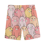 Cute Cartoon Pig Pattern Print Men's Sports Shorts