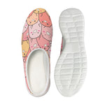Cute Cartoon Pig Pattern Print Mesh Casual Shoes