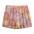 Cute Cartoon Pig Pattern Print Mesh Shorts