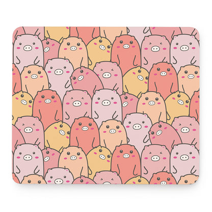 Cute Cartoon Pig Pattern Print Mouse Pad