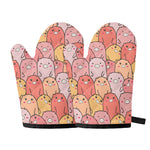 Cute Cartoon Pig Pattern Print Oven Mitts