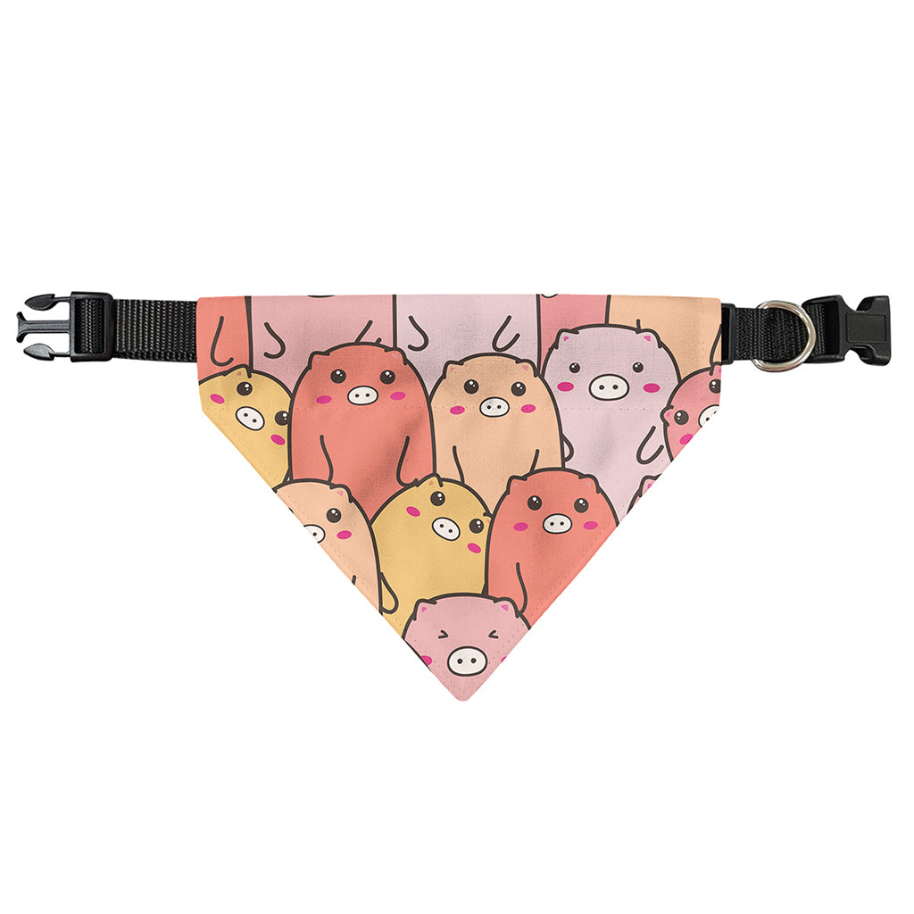Cute Cartoon Pig Pattern Print Over The Collar Dog Bandana
