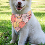 Cute Cartoon Pig Pattern Print Over The Collar Dog Bandana