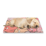 Cute Cartoon Pig Pattern Print Pet Cooling Mat Cover