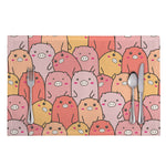 Cute Cartoon Pig Pattern Print Placemat