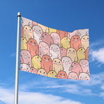 Cute Cartoon Pig Pattern Print Polyester Flag