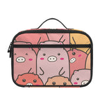 Cute Cartoon Pig Pattern Print Portable Lunch Bag