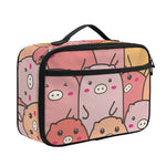 Cute Cartoon Pig Pattern Print Portable Lunch Bag