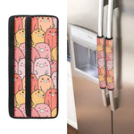 Cute Cartoon Pig Pattern Print Refrigerator Handle Covers