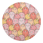 Cute Cartoon Pig Pattern Print Round Blanket