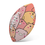 Cute Cartoon Pig Pattern Print Rugby Ball