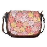 Cute Cartoon Pig Pattern Print Saddle Bag