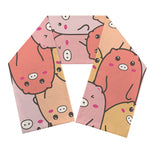 Cute Cartoon Pig Pattern Print Scarf