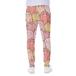 Cute Cartoon Pig Pattern Print Scuba Joggers
