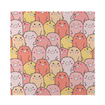Cute Cartoon Pig Pattern Print Silk Bandana