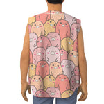 Cute Cartoon Pig Pattern Print Sleeveless Baseball Jersey