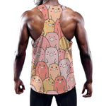 Cute Cartoon Pig Pattern Print Training Tank Top