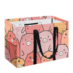 Cute Cartoon Pig Pattern Print Utility Tote Bag