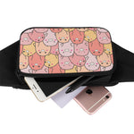 Cute Cartoon Pig Pattern Print Waist Bag