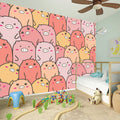 Cute Cartoon Pig Pattern Print Wall Sticker