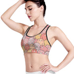 Cute Cartoon Pig Pattern Print Women's Sports Bra