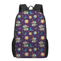 Cute Cartoon Pisces Pattern Print 17 Inch Backpack