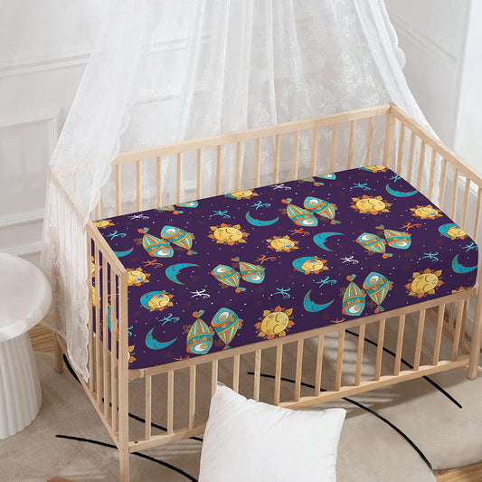 Cute Cartoon Pisces Pattern Print Baby Crib Sheet