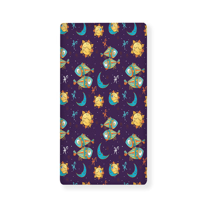 Cute Cartoon Pisces Pattern Print Baby Crib Sheet