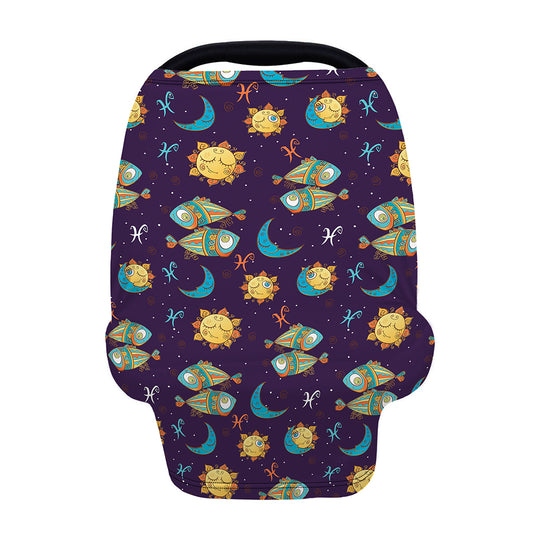 Cute Cartoon Pisces Pattern Print Baby Seat Cover