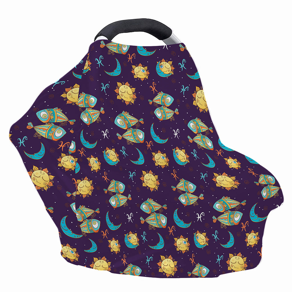 Cute Cartoon Pisces Pattern Print Baby Seat Cover