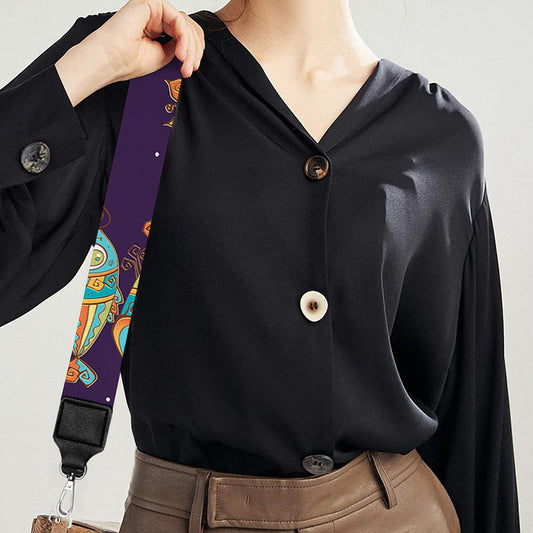 Cute Cartoon Pisces Pattern Print Bag Strap
