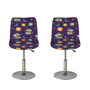 Cute Cartoon Pisces Pattern Print Bar Stool Covers